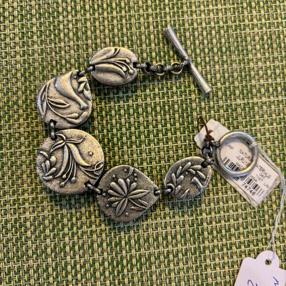 Lucky Brand Chunky Green and silver link Bracelet - Picture 10 of 11